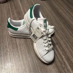 Adidas Classic White and Green Shoes